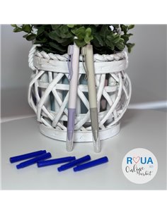 Set stilouri cu mecanism si rezerve cu cerneala termosensibila, Pastel 1 2
