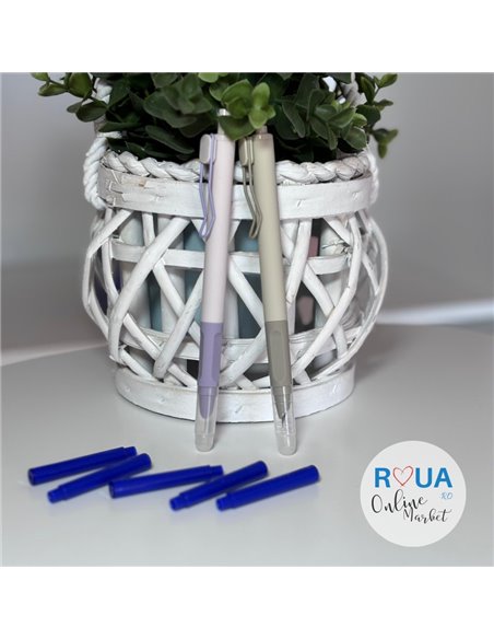 Set stilouri cu mecanism si rezerve cu cerneala termosensibila, Pastel 1