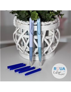 Set stilouri cu mecanism si rezerve cu cerneala termosensibila, Pastel 2 2