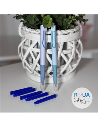 Set stilouri cu mecanism si rezerve cu cerneala termosensibila, Pastel 2