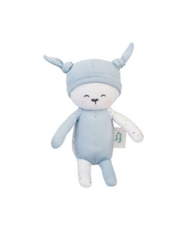 TN-1730-B,Papusa Textila din Bumbac Organic Bleu