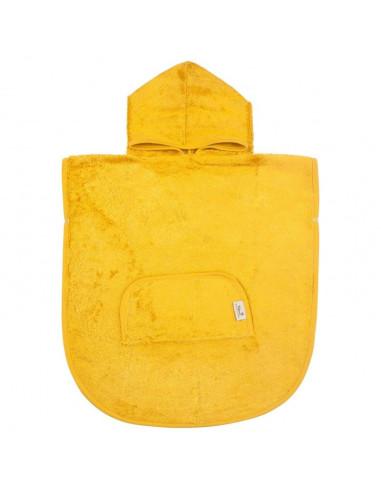 TM-PONCH-528,Poncho Copii din Bambus Ocru