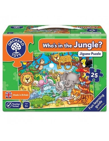 Puzzle cu activitati Cine este in jungla? WHO'S IN THE