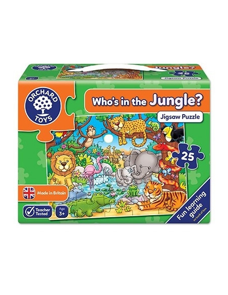 Puzzle cu activitati Cine este in jungla? WHO'S IN THE