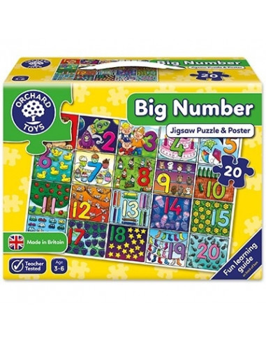 Puzzle de podea Invatam sa numaram (30 piese - poster inclus) Puzzle de podea Invatam sa numaram (30 piese - poster inclus)