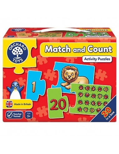 Puzzle Potriveste si numara de la 1 la 20 MATCH AND COUNT,OR219
