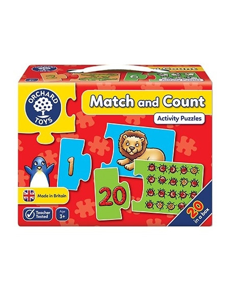 Puzzle Potriveste si numara de la 1 la 20 MATCH AND COUNT,OR219