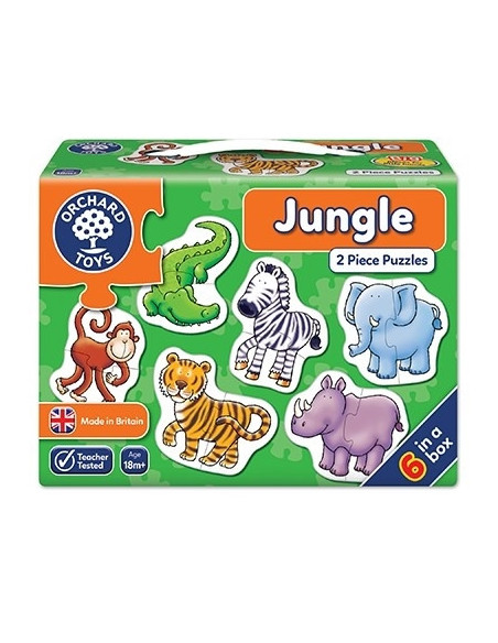 Set 6 puzzle Jungla (2 piese) JUNGLE,OR205