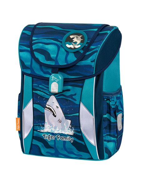 Ghiozdan neechipat Tiger family Joy motiv waterside, Shark