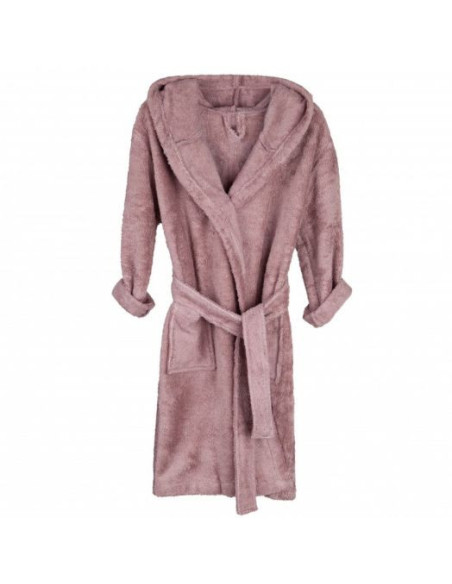 TM-BAD02-539,Halat de Baie Frotir din Bambus pentru Copii 4-6 ani Mellow Mauve