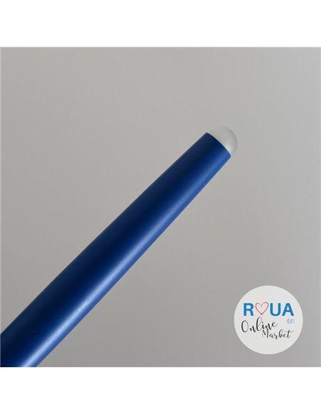 Stilou metalic si rezerve cu cerneala termosensibila, varf fin 0.38mm, Albastru