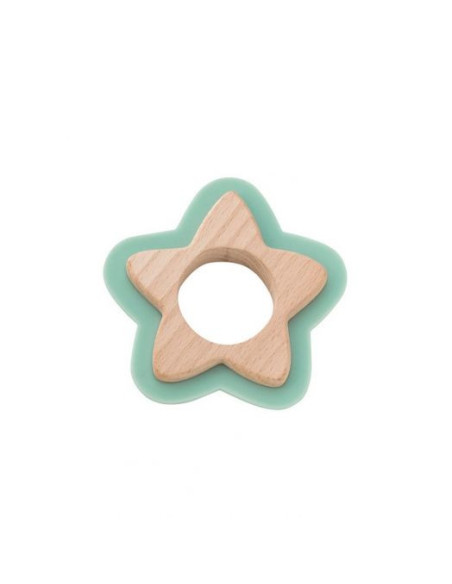 TN-1704-V,Jucarie naturala pentru dentitie Star Verde