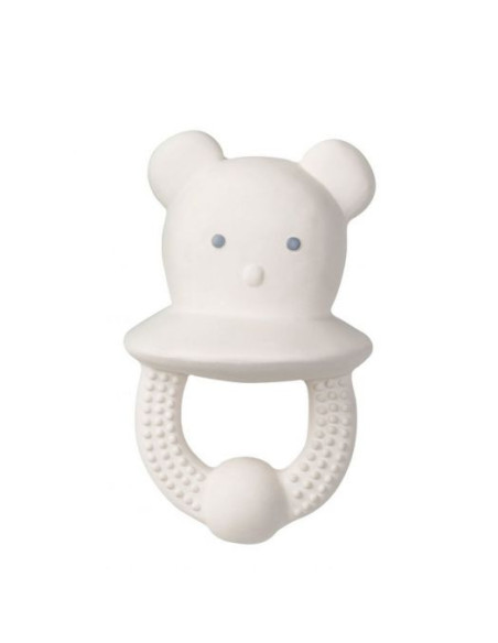 TN-1728-W,Jucarie dentitie cauciuc natural Sweet Teddy Alb