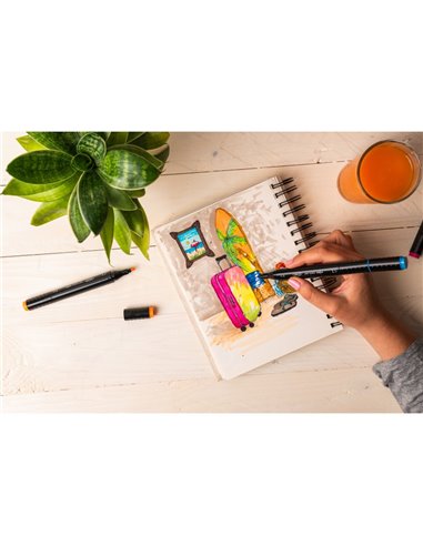 Marker grafic Art Duet DACO MK636, 36 culori