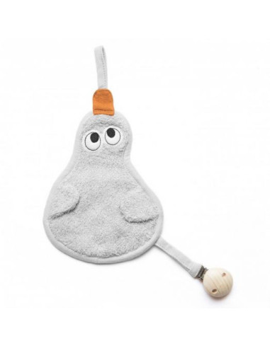 TM-TUTEE-518,Textil din bambus pentru dentitie cu agatatoare suzeta din lemn Para Silver Grey TM-TUTEE-518,Textil din bambus pentru dentitie cu agatatoare suzeta din lemn Para Silver Grey