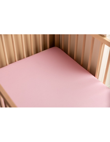 SILLO-2115,Cearsaf cu elastic din vascoza de bambus Sensillo 140x70 cm Roz