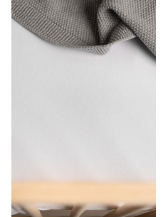 SILLO-2113,Cearsaf cu elastic din vascoza de bambus Sensillo 140x70 cm Alb 2