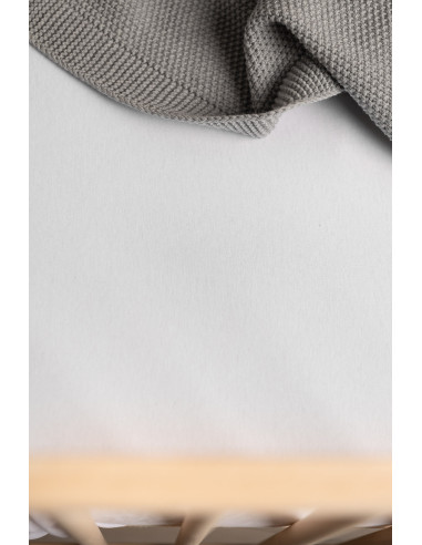 SILLO-2113,Cearsaf cu elastic din vascoza de bambus Sensillo 140x70 cm Alb