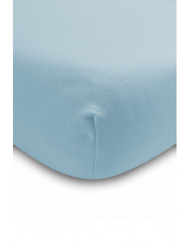 SILLO-2116,Cearsaf cu elastic din vascoza de bambus Sensillo 140x70 cm Albastru
