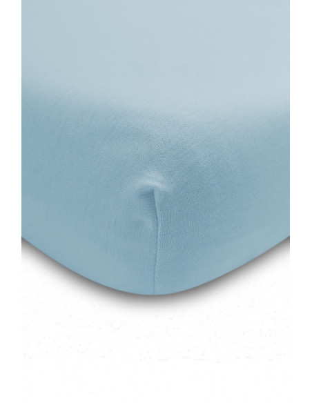 SILLO-2116,Cearsaf cu elastic din vascoza de bambus Sensillo 140x70 cm Albastru