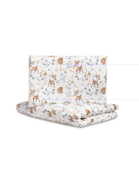 SILLO-43792,Set lenjerie de pat cu 2 piese Sensillo Caprioare