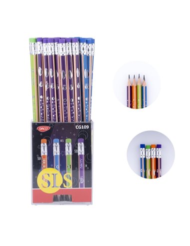 Creion negru HB cu radiera DACO CG109, SLS