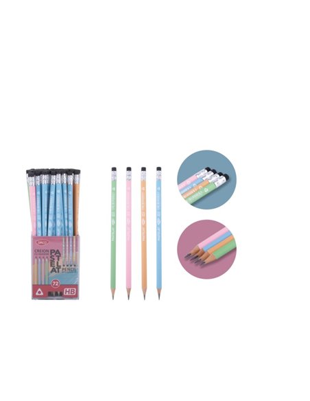 Creion negru HB cu radiera DACO CG103, Pastelat