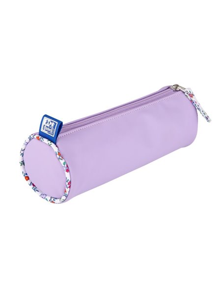 Penar etui rotund OXFORD, Floral pastel, Lila