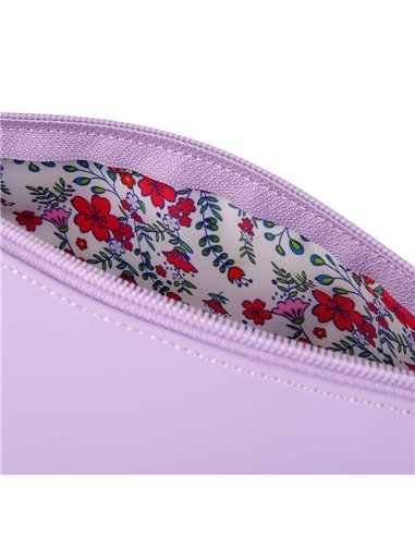 Penar etui rotund OXFORD, Floral pastel, Lila