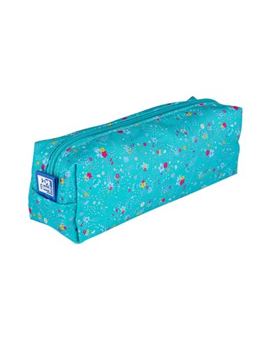 Penar etui dreptunghiular OXFORD floral, Turcoaz