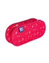 Penar etui oval 1 clapa OXFORD floral, Roz inchis