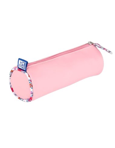 Penar etui rotund OXFORD floral pastel, Roz 2