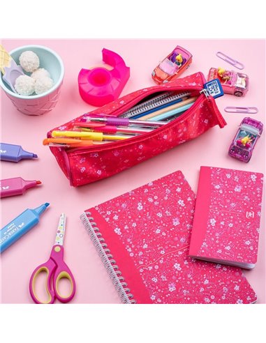 Penar etui rotund OXFORD floral, Roz 1
