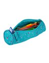 Penar etui rotund OXFORD floral, Turcoaz