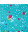 Penar etui rotund OXFORD floral, Turcoaz
