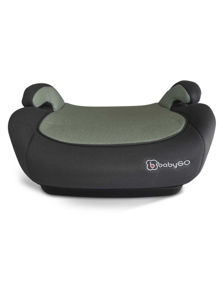 BB-BGO-35011,BabyGo - Scaun auto booster i-Size, Melange Green, 125-150 cm, certificat R129