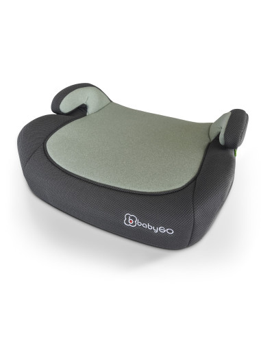 BB-BGO-35011,BabyGo - Scaun auto booster i-Size, Melange Green, 125-150 cm, certificat R129