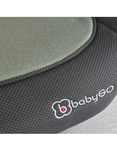 BB-BGO-35011,BabyGo - Scaun auto booster i-Size, Melange Green, 125-150 cm, certificat R129