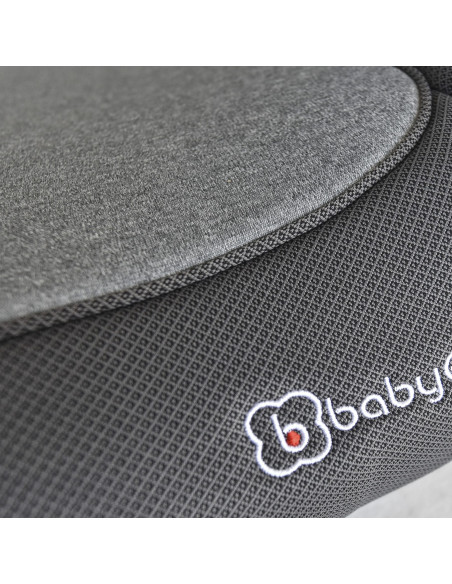 BB-BGO-3509,BabyGo - Scaun auto booster i-Size, Melange Gray, 125-150 cm, certificat R129