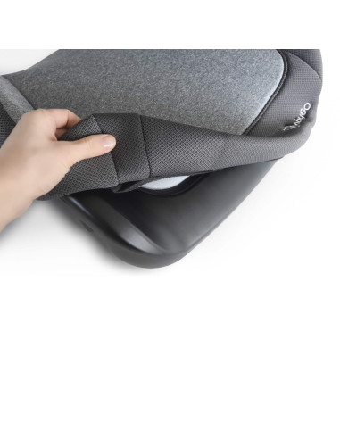 BB-BGO-3509,BabyGo - Scaun auto booster i-Size, Melange Gray, 125-150 cm, certificat R129