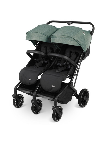 BB-BGO-7903,BabyGo - Carucior pliabil pentru gemeni GoTwice, Green