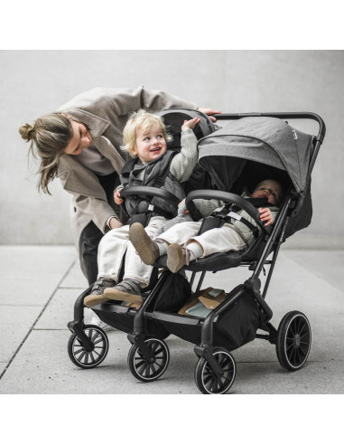 BB-BGO-7903,BabyGo - Carucior pliabil pentru gemeni GoTwice, Green
