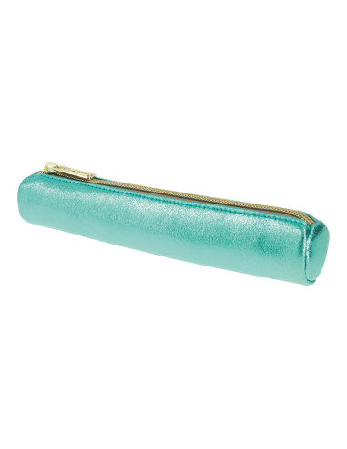 50039098,Necessaire rotund mini Herlitz, metallic turquoise