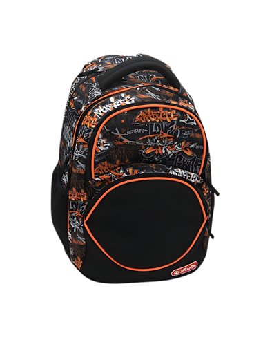 Rucsac scoala zipper cube Herlitz, Motiv graffiti