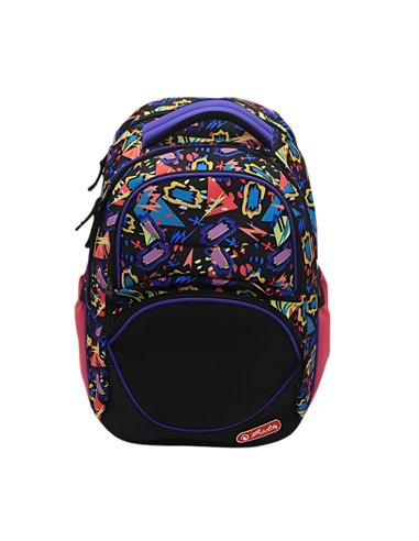 Rucsac scoala zipper cube Herlitz, Motiv abstract