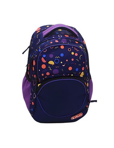 Rucsac scoala zipper cube Herlitz, Motiv comic shapes