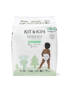 KKS8PANTSFL,Scutece Hipoalergenice Eco Kit&Kin Chilotel YP2, Marimea 8, 19 kg+, 14 buc