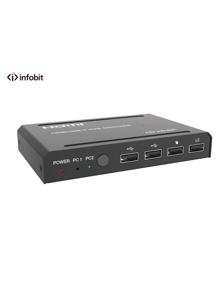 iTrans-UC-Hub21,KVM Switcher, pentru OPS si PC vizitator, HDMI/USB-C 2x1, Infobit iTrans UC-Hub21