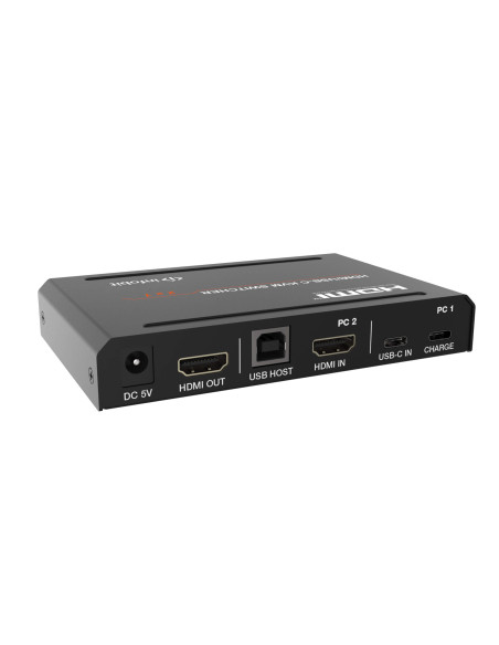 iTrans-UC-Hub21,KVM Switcher, pentru OPS si PC vizitator, HDMI/USB-C 2x1, Infobit iTrans UC-Hub21