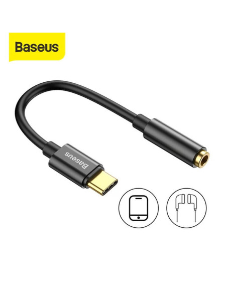 CATL54-0G,Adaptor Typ-C la 3.5 Jack mama, Baseus, L54, gri+negru